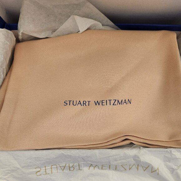 Stuart Weitzman "Power Gold Sling Back" Heels. NIB. Size EU 38/US 7.5 - Picture 13 of 15